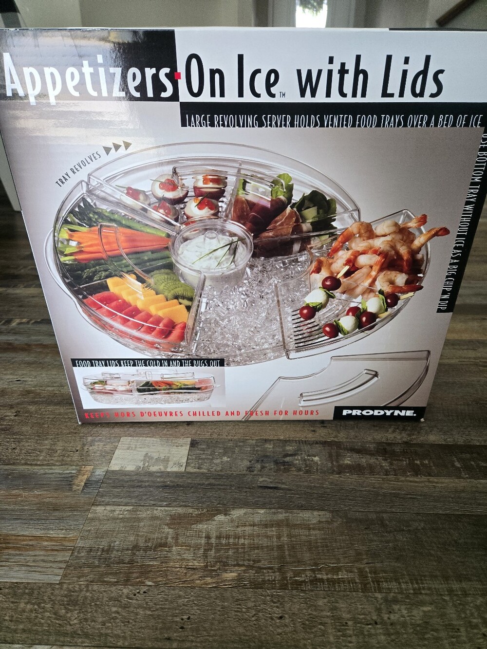Prodyne Appetizers On Ice Revolving Server - Clear